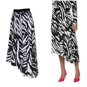 Boss Vavery1 Pleated Pattern Midi Skirt